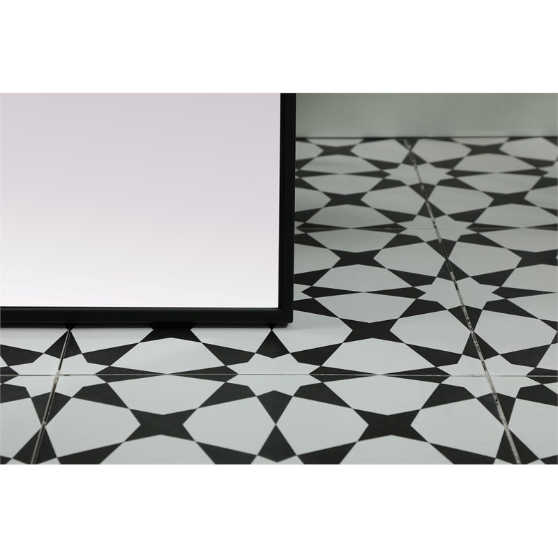 Elegant Decor Blaire Arch Modern Wood/Metal Full Length Mirror in Black