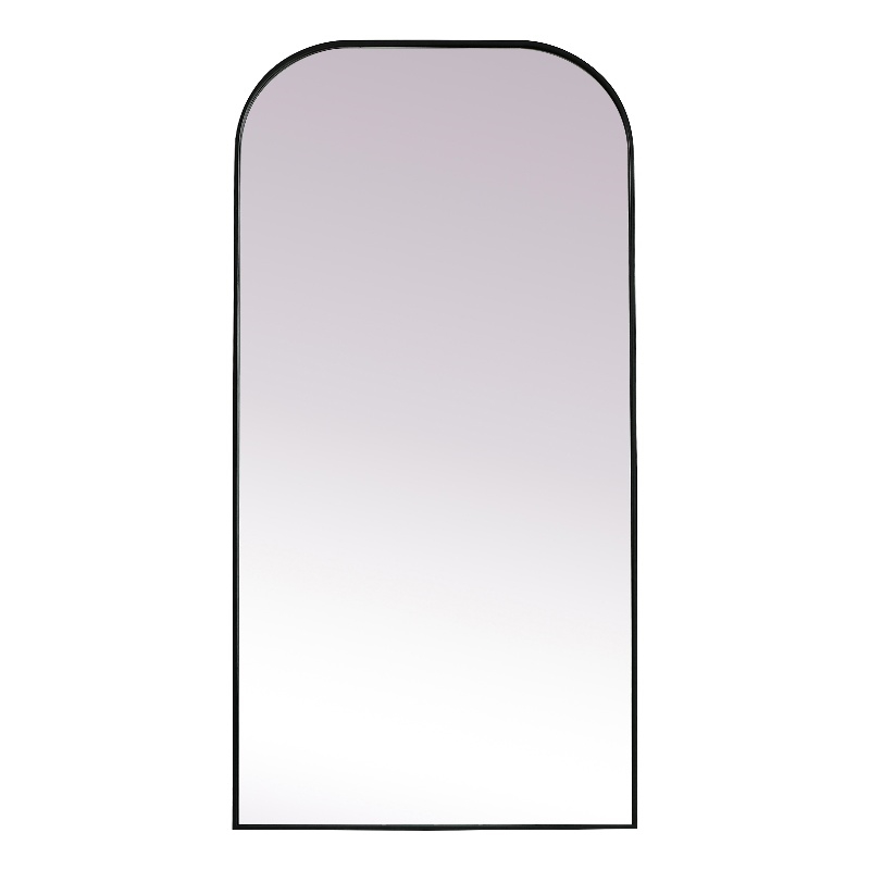 Elegant Decor Blaire Arch Modern Wood/Metal Full Length Mirror in Black