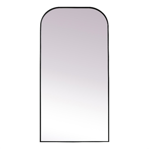 Elegant Decor Blaire Arch Modern Wood/Metal Full Length Mirror in Black