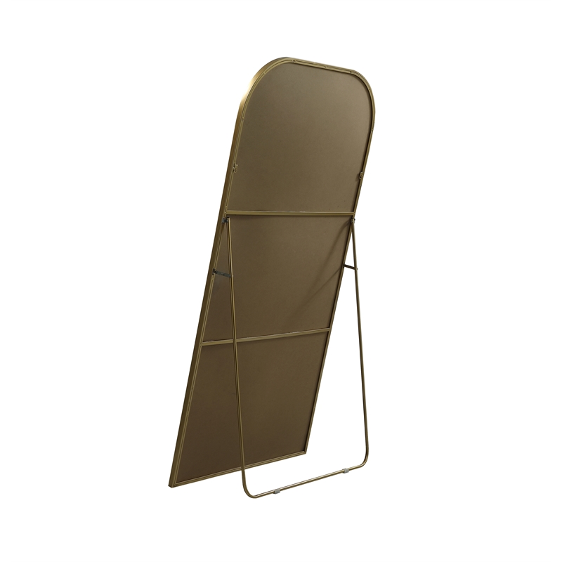 Elegant Decor Blaire Arch Modern Wood/Metal Full Length Mirror in Brass