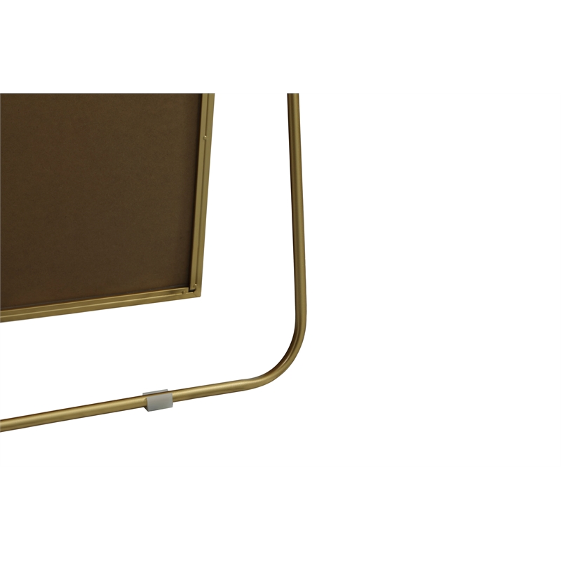 Elegant Decor Blaire Arch Modern Wood/Metal Full Length Mirror in Brass