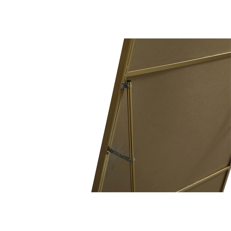 Elegant Decor Blaire Arch Modern Wood/Metal Full Length Mirror in Brass