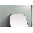 Elegant Decor Blaire Arch Modern Wood/Metal Full Length Mirror in Brass