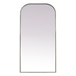Elegant Decor Blaire Arch Modern Wood/Metal Full Length Mirror in Brass