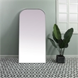 Elegant Decor Blaire Arch Modern Wood/Metal Full Length Mirror in Silver