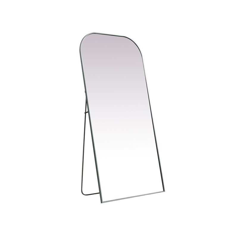 Elegant Decor Blaire Arch Modern Wood/Metal Full Length Mirror in Silver