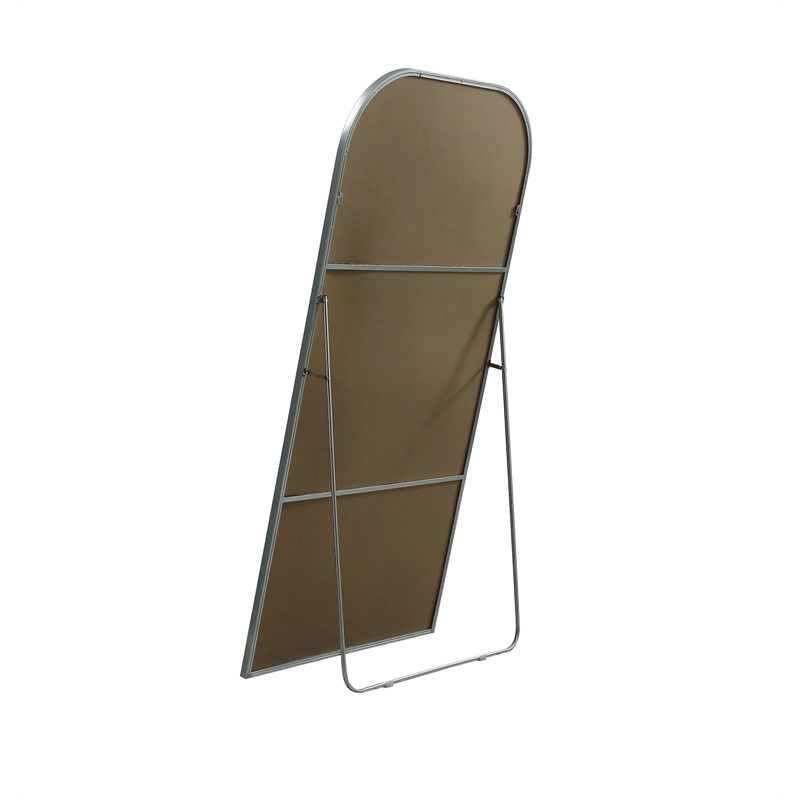 Elegant Decor Blaire Arch Modern Wood/Metal Full Length Mirror in Silver