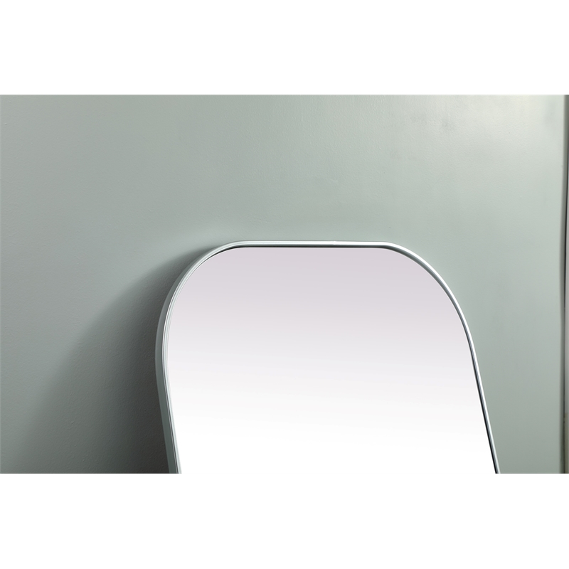 Elegant Decor Blaire Arch Modern Wood/Metal Full Length Mirror in Silver