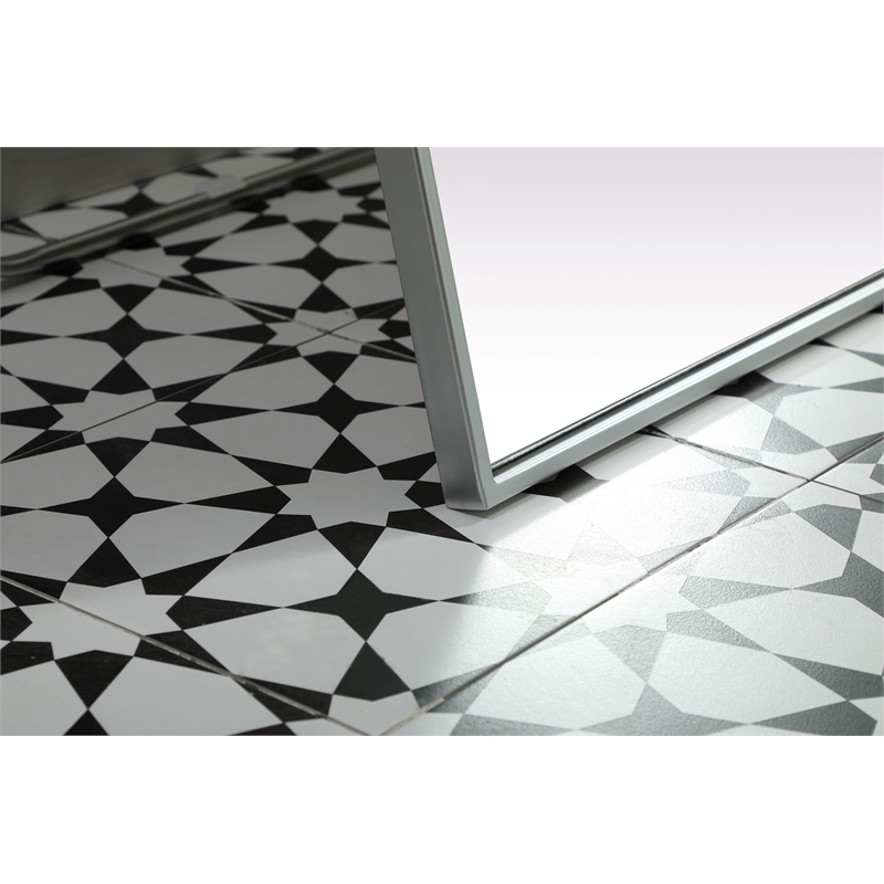 Elegant Decor Blaire Arch Modern Wood/Metal Full Length Mirror in Silver