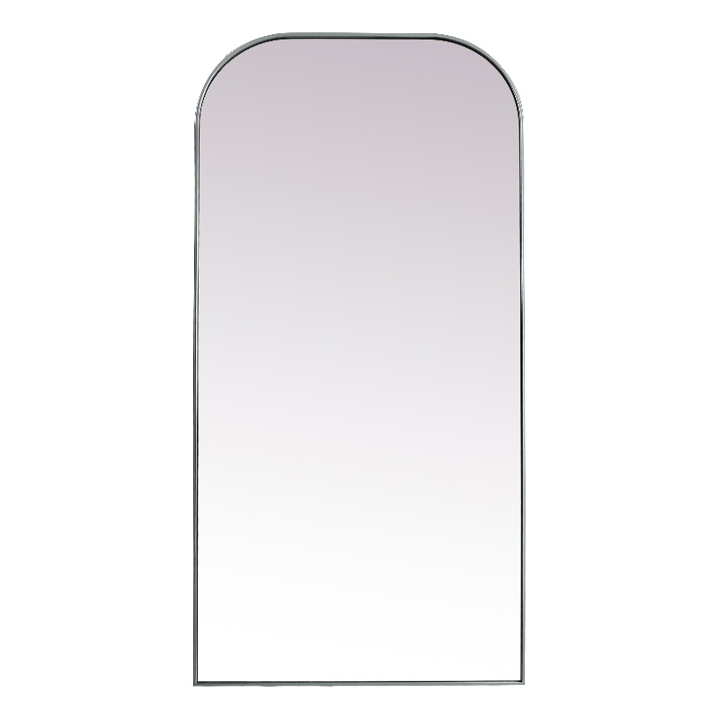 Elegant Decor Blaire Arch Modern Wood/Metal Full Length Mirror in Silver