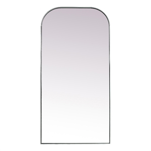 Elegant Decor Blaire Arch Modern Wood/Metal Full Length Mirror in Silver