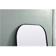 Elegant Decor Blaire Arch Modern MDF Wood/Iron Full Length Mirror in Black
