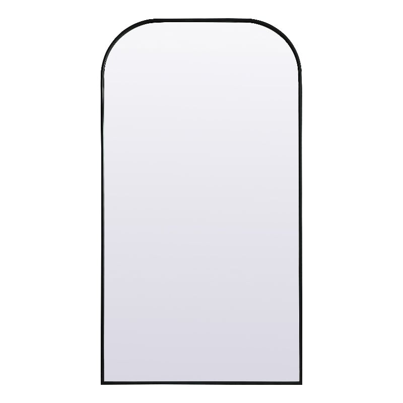 Elegant Decor Blaire Arch Modern MDF Wood/Iron Full Length Mirror in Black