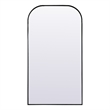 Elegant Decor Blaire Arch Modern MDF Wood/Iron Full Length Mirror in Black
