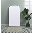 Elegant Decor Blaire Arch Modern MDF Wood/Iron Full Length Mirror in Silver