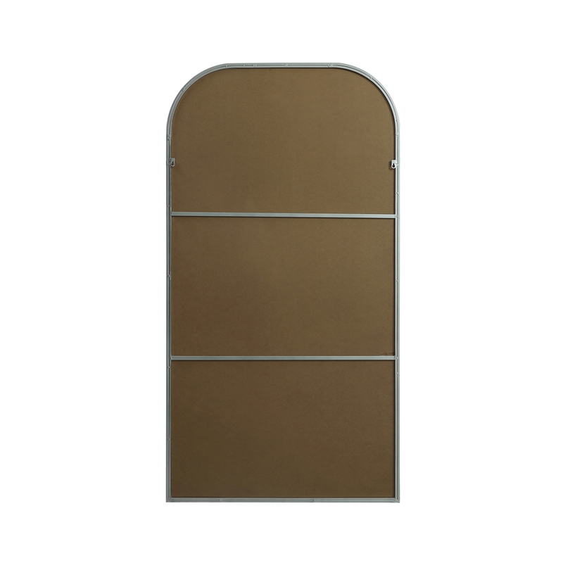 Elegant Decor Blaire Arch Modern MDF Wood/Iron Full Length Mirror in Silver