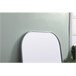 Elegant Decor Blaire Arch Modern MDF Wood/Iron Full Length Mirror in Silver