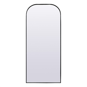 Elegant Decor Blaire 32x76&quot Arch Modern Wood/Iron Full Length Mirror in Black