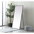Elegant Decor Evermore Rectangle Wood/Iron Full Length Mirror in Black
