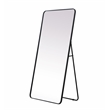 Elegant Decor Evermore Rectangle Wood/Iron Full Length Mirror in Black