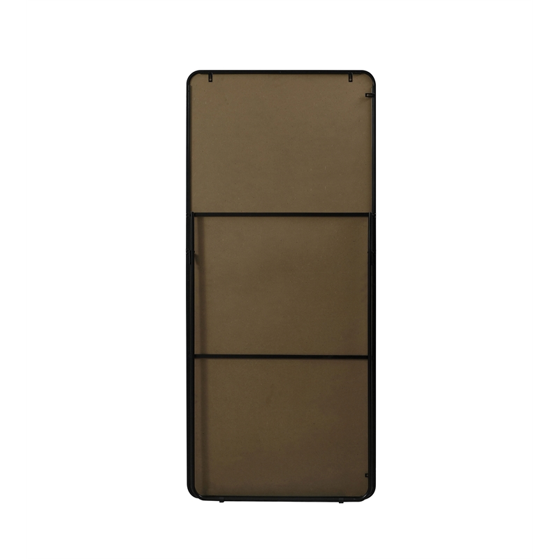 Elegant Decor Evermore Rectangle Wood/Iron Full Length Mirror in Black