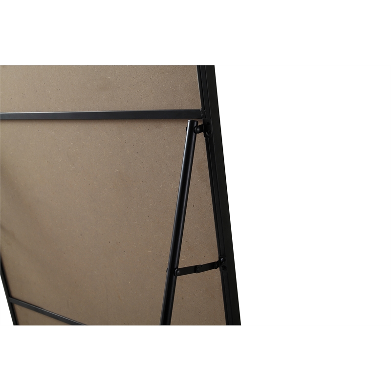 Elegant Decor Evermore Rectangle Wood/Iron Full Length Mirror in Black