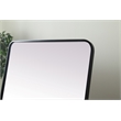 Elegant Decor Evermore Rectangle Wood/Iron Full Length Mirror in Black