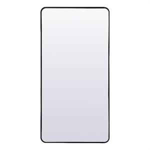 Elegant Decor Evermore Rectangle Wood/Iron Full Length Mirror in Black