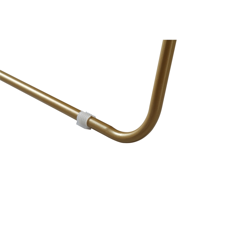 Elegant Decor Evermore Rectangle Wood/Iron Full Length Mirror in Brass