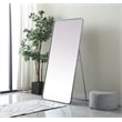 Elegant Decor Evermore Rectangle Wood/Iron Full Length Mirror in Silver