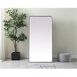 Elegant Decor Evermore Rectangle Wood/Iron Full Length Mirror in Silver