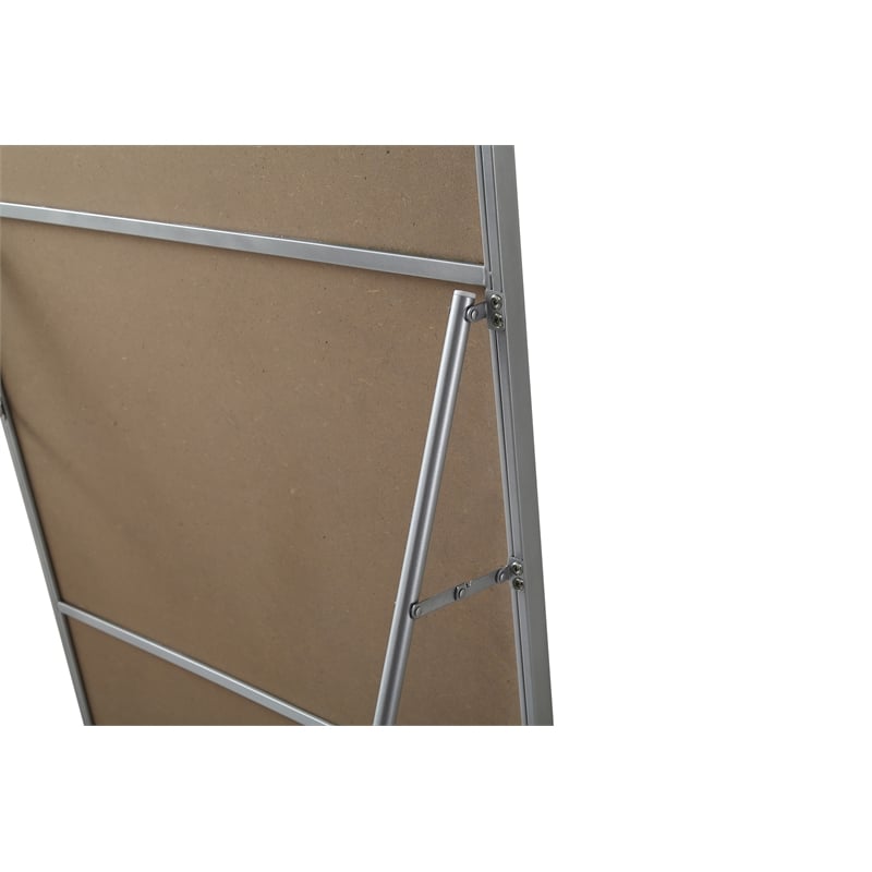 Elegant Decor Evermore Rectangle Wood/Iron Full Length Mirror in Silver