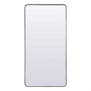 Elegant Decor Evermore Rectangle Wood/Iron Full Length Mirror in Silver
