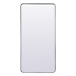 Elegant Decor Evermore Rectangle Wood/Iron Full Length Mirror in Silver