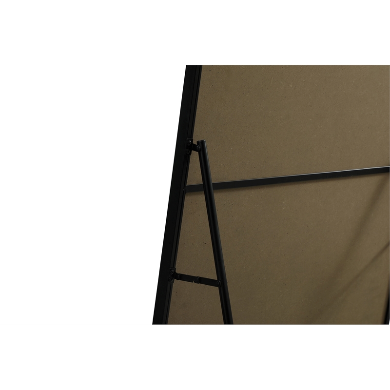 Elegant Decor Evermore Rectangle Modern MDF Wood/Iron Mirror in Black