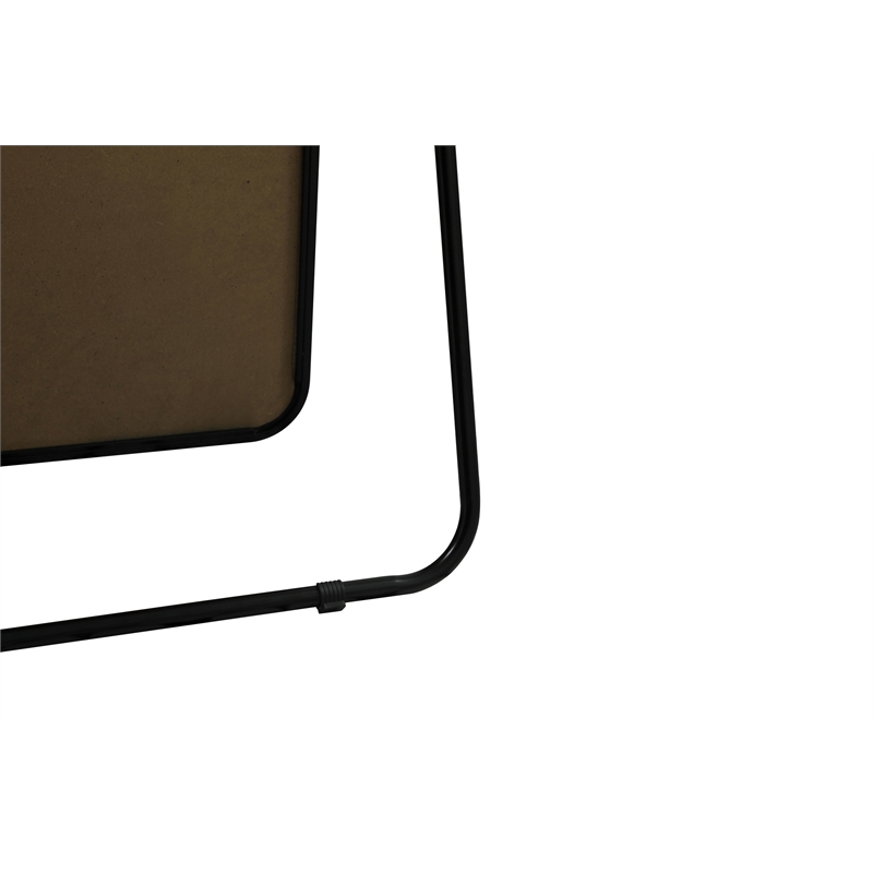 Elegant Decor Evermore Rectangle Modern MDF Wood/Iron Mirror in Black