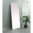 Elegant Decor Evermore Rectangle Modern MDF Wood/Iron Mirror in Brass