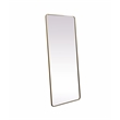 Elegant Decor Evermore Rectangle Modern MDF Wood/Iron Mirror in Brass