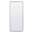Elegant Decor Evermore Rectangle Modern MDF Wood/Iron Mirror in Brass