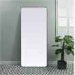 Elegant Decor Evermore Rectangle Modern MDF Wood/Iron Mirror in Silver