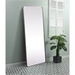 Elegant Decor Evermore Rectangle Modern MDF Wood/Iron Mirror in Silver