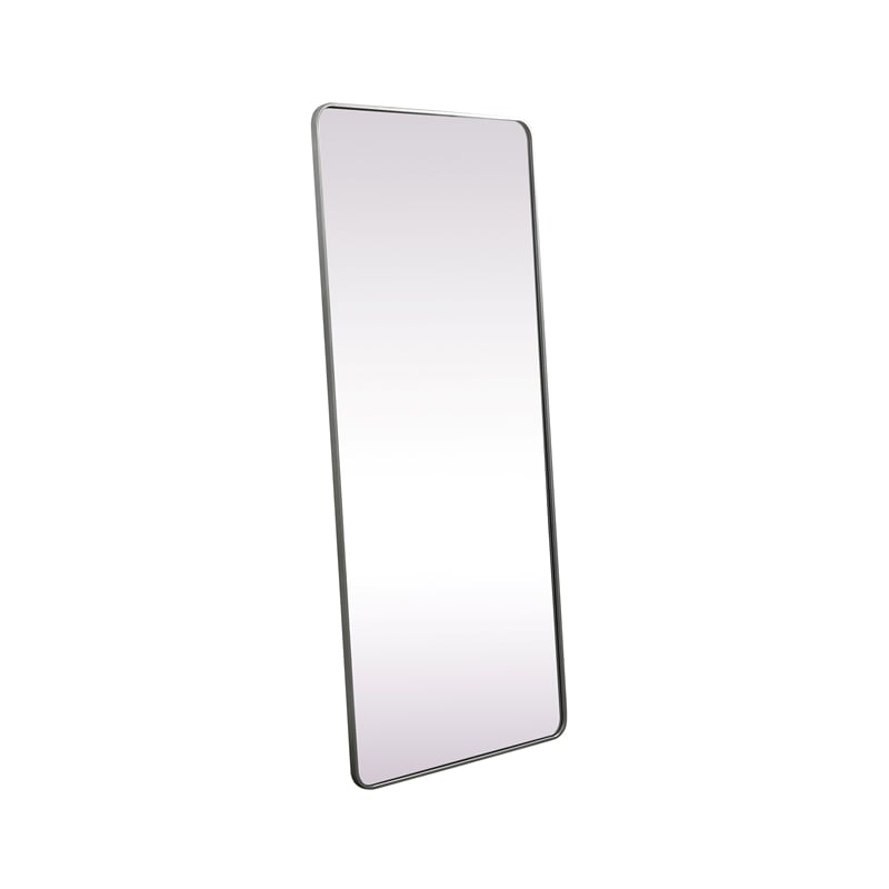 Elegant Decor Evermore Rectangle Modern MDF Wood/Iron Mirror in Silver