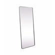 Elegant Decor Evermore Rectangle Modern MDF Wood/Iron Mirror in Silver