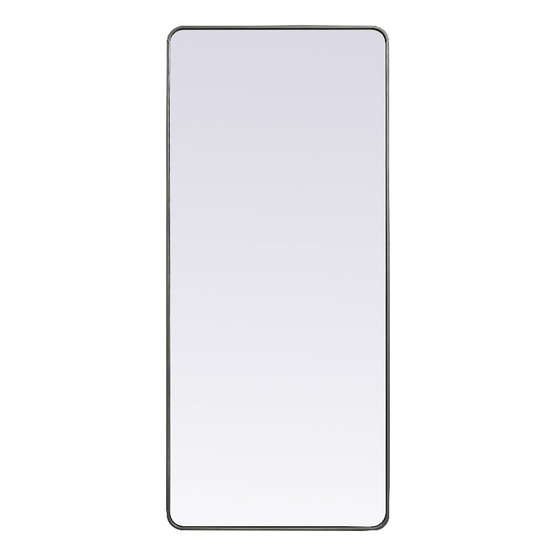 Elegant Decor Evermore Rectangle Modern MDF Wood/Iron Mirror in Silver