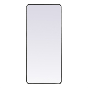 Elegant Decor Evermore Rectangle Modern MDF Wood/Iron Mirror in Silver