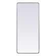 Elegant Decor Evermore Rectangle Modern MDF Wood/Iron Mirror in Silver