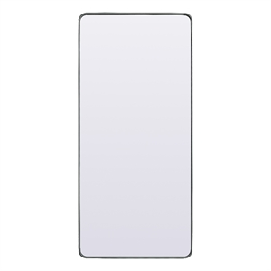 Elegant Decor Evermore 32x72&quot Rectangle Wood/Iron Full Length Mirror in Silver