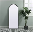 Elegant Decor Ayra Arch Modern Wood/Iron Full Length Mirror in Black