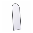 Elegant Decor Ayra Arch Modern Wood/Iron Full Length Mirror in Black