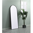 Elegant Decor Ayra Arch Modern Wood/Iron Full Length Mirror in Black